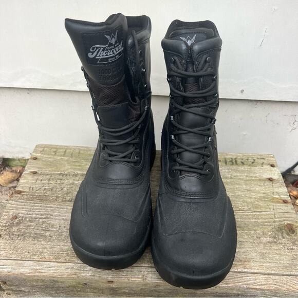 Thorogood 299 Railroad Black Safety Toe 1000 gram Thinsulate Leather Boots 10